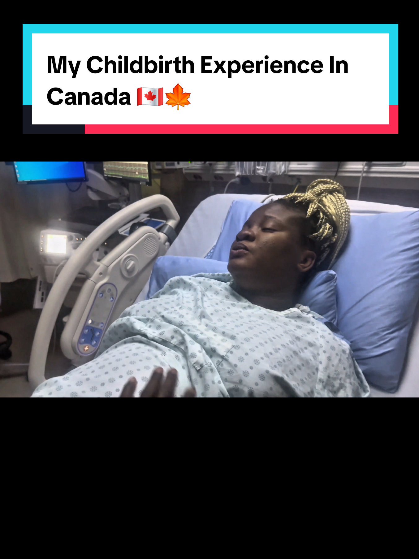 A post by @amaraandkhene on TikTok caption: My Childbirth Experience In Canada 🇨🇦 🍁 #canada_life #Childbirth #amaraandkhene #canada 