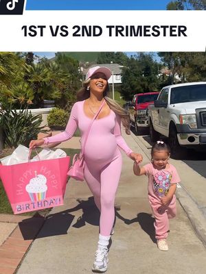 A post by @lianev on TikTok caption: First trimester vs second trimester energy 😅  #pregnant #mom #pregnancy 