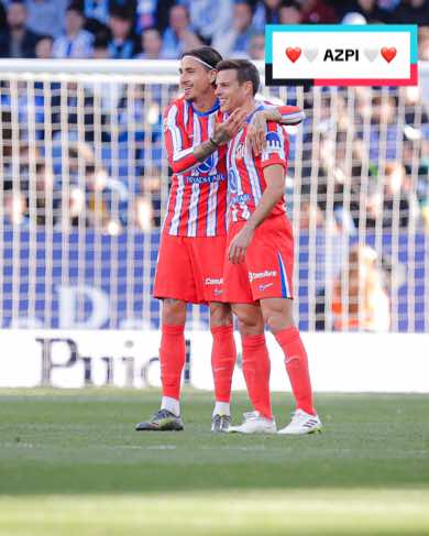 A post by @atleticodemadrid on TikTok caption: To score your first goal in @LALIGA and with the red & white colours 🤩 #LALIGAHighlights #Azpilicueta #Goal #Celebration #AtleticoDeMadrid #Espanyol #LaLiga #EspanyolAtleti 