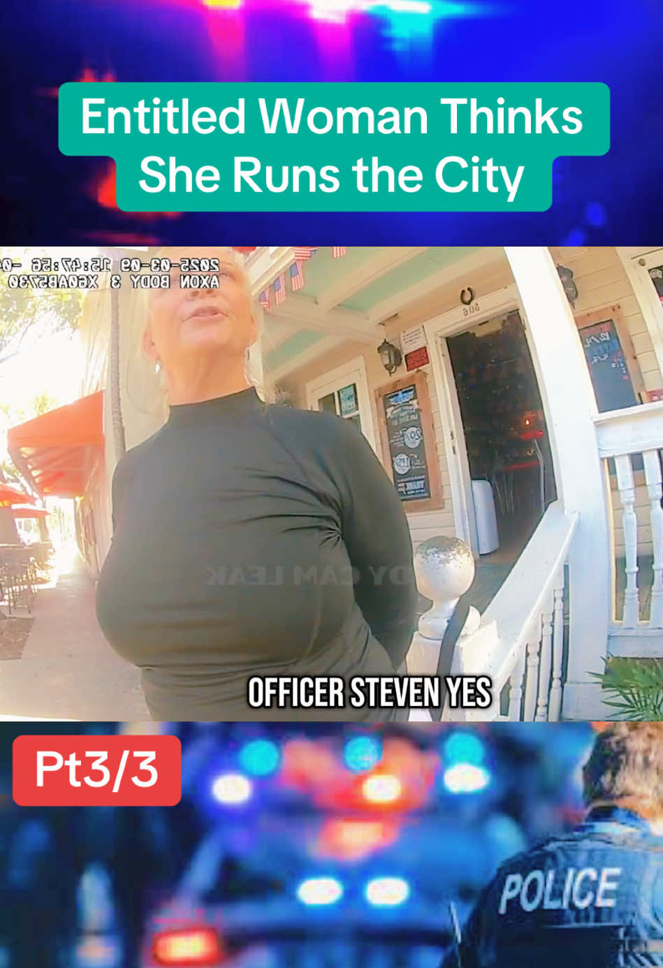 A post by @skycopcamtv on TikTok caption: Entitled Woman Thinks She Runs the City#copsoftiktok #copsontiktok #policeofficer #foryou 