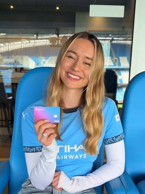 A post by @lia.lewis on TikTok caption: AD | Match day at the Etihad!! 🩵 Thank you @Revolut for making it extra special!  Sign up to Revolut with my link in bio, use your card, earn £20 - 18+ end date and T&Cs apply