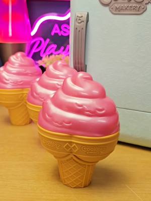 A post by @asmrplayroom on TikTok caption: Cookeez Makery YumYumz and Freezy Cakez Haul  #asmr #moosetoys #cookeezmakery #icecream 