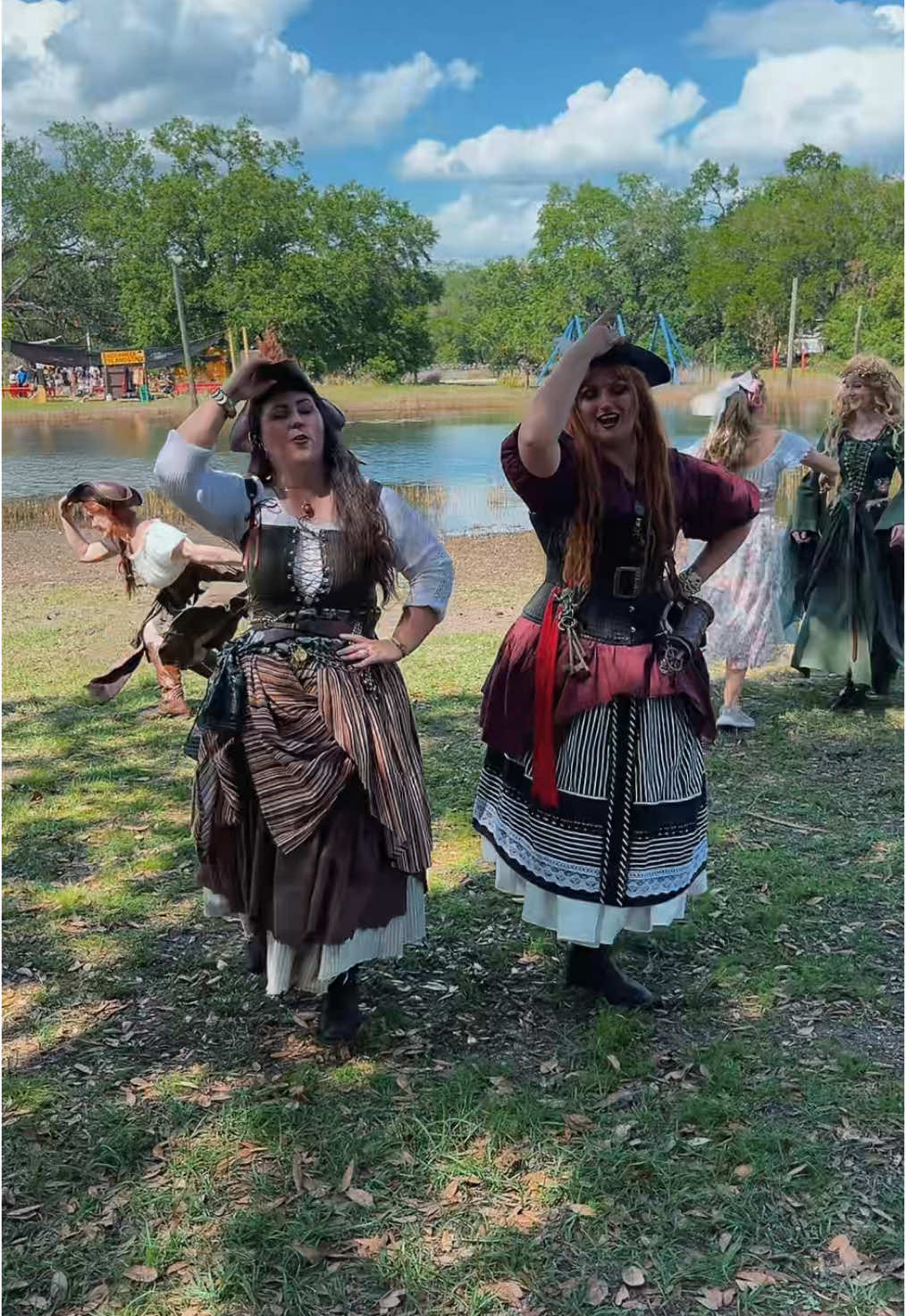 A post by @thedisneybelle on TikTok caption: Send this to someone who you’d want to join your pirate crew! 🏴‍☠️ ib: @Raine Emery - Crew: @Dana Isabella @Sara Saunders @Lady Thera @PixieDustAdventures @Meggy 🏴‍☠️ #pirates #piratesofthecaribbean #rennaissancefestival #bayarearenaissancefestival 