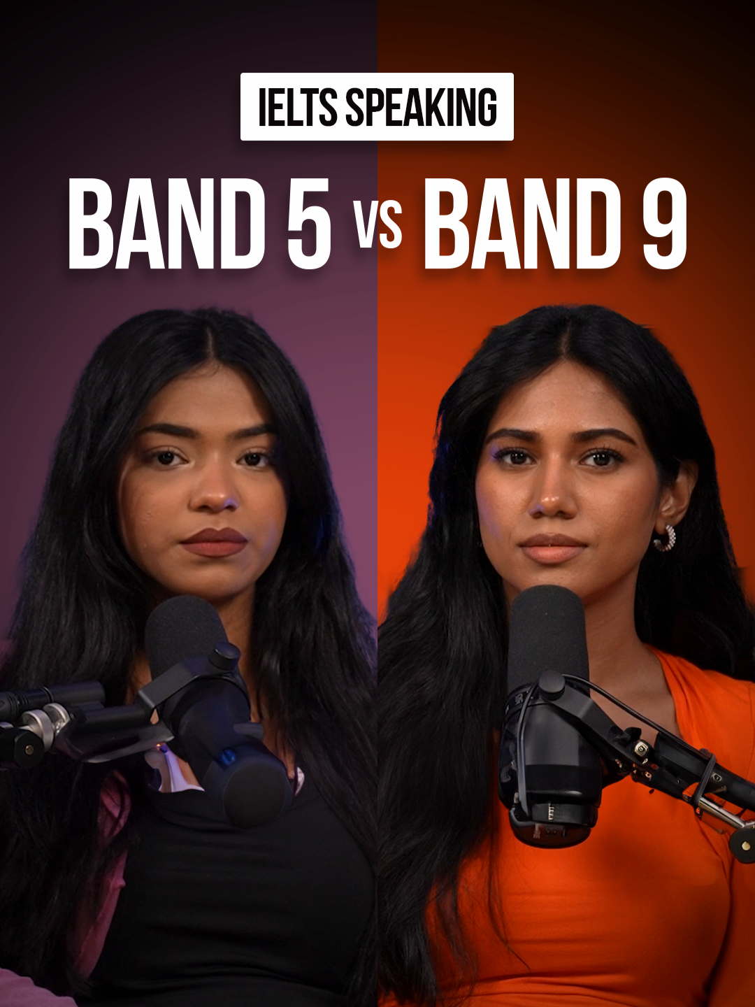 A post by @ieltsadv on TikTok caption: Watch as these two IELTS students go head-to-head. Can you spot what makes a Band 9? Share your thoughts in the comments!