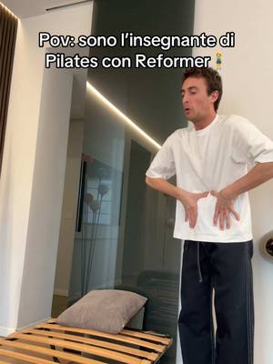 A post by @mattiastanga on TikTok caption: TENETE GLI ADDOMINALI!✨ #pilates #insegnante #lavoro #reformer #palestra #fisico #ragazze #ragazzi #perte #neiperte #viral 