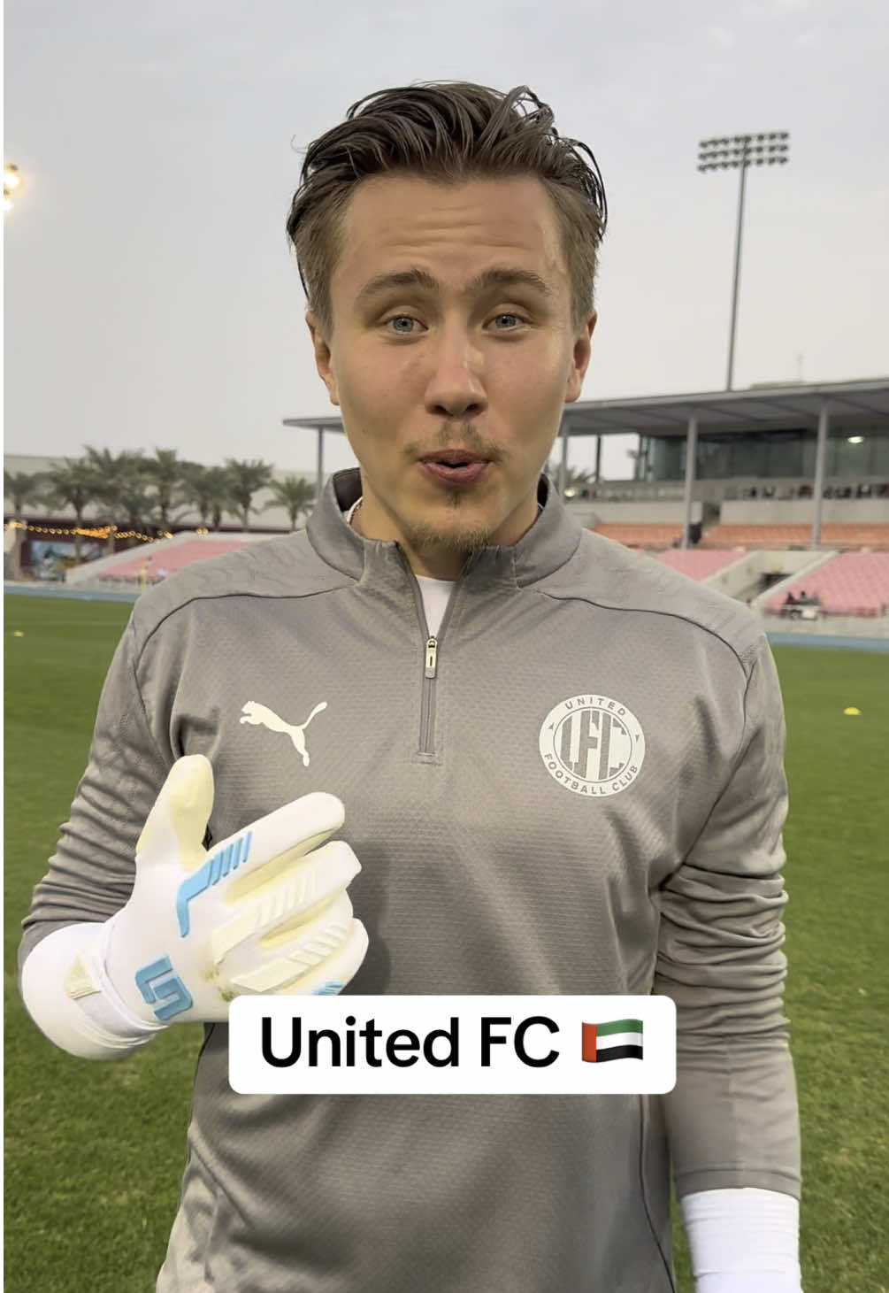 A post by @moderngoalkeeper on TikTok caption: First time training with a Pro Football team in dubai 🇦🇪 #foryou #goalkeeper #fyp 