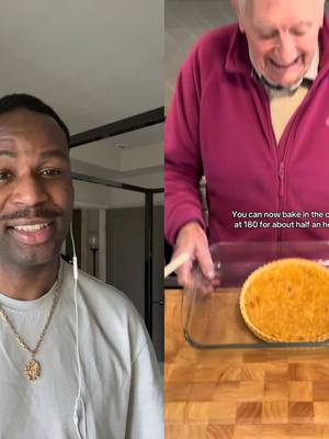 A post by @kelz on TikTok caption: #duet with @Grandadjoe One of the most holsome food reaction videos I’ve done! Pie looks exquisite. 