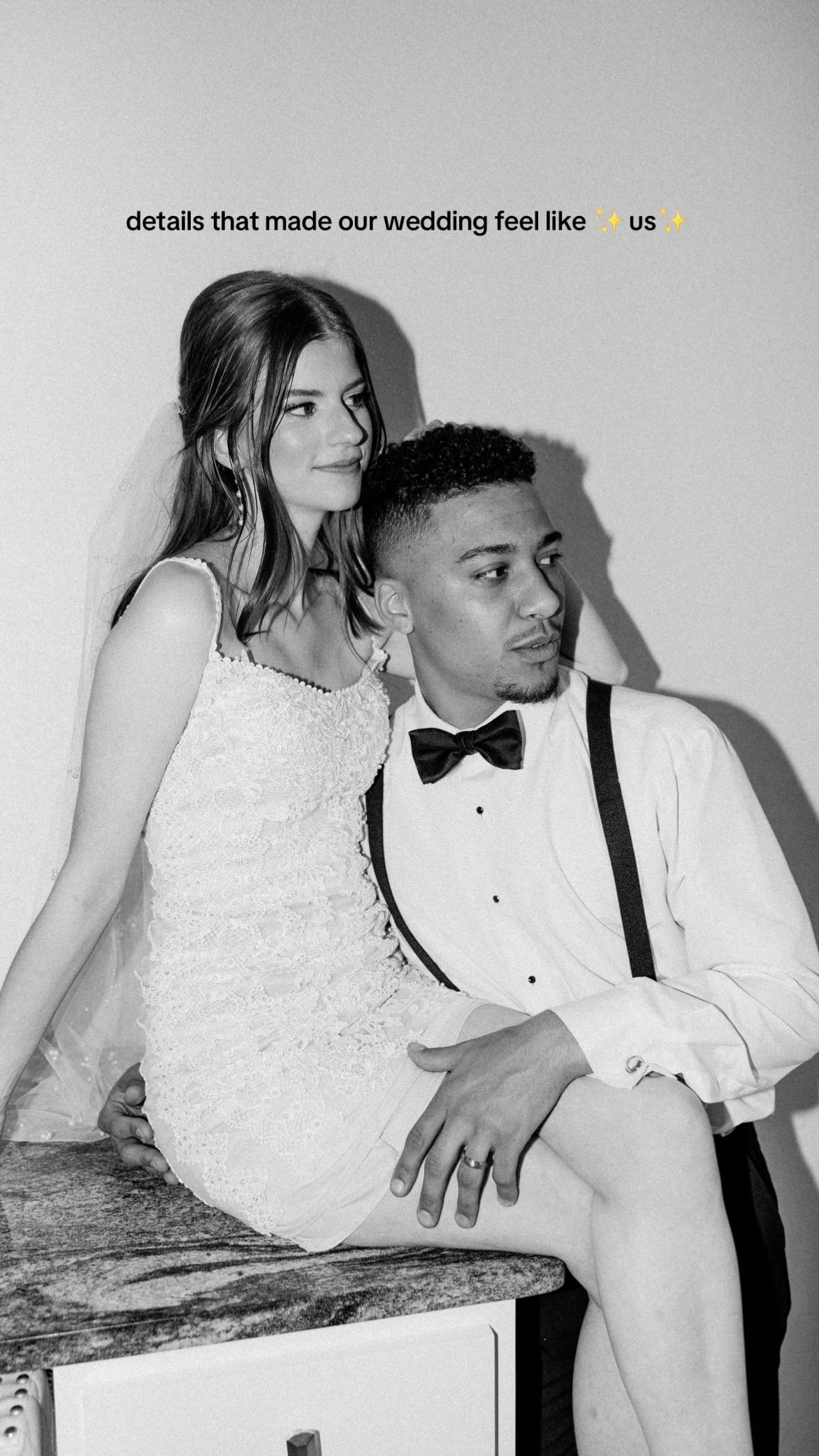 A post by @channingjanae on TikTok caption: only felt right to do this after posting what went wrong on that day lol!! #wedding #marriage #husbandwife #bride #groom #weddingplanning #trend #trending #couple #arkansas #jayandchan #weddingtiktok #weddingtok #weddingday @Crumbl 