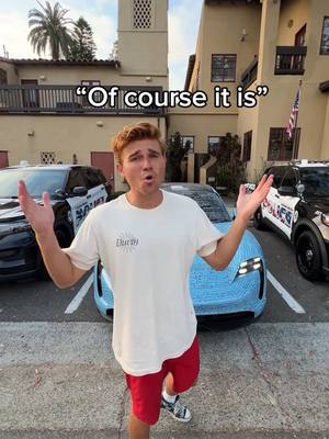 A post by @kazsawyer on TikTok caption: They want me to take the names off the car…😳 #fyp #viral 