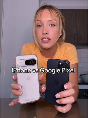 A post by @chloe_dillon on TikTok caption: Comparing my iPhone 15 to my Google pixel 9. Honestly loving the pixel so far! I’ll keep you all updated. New videos on my Instagram! @ Chloedillon_official @Google Pixel @Optus #googlepixel9 #iphone15 #newphone 