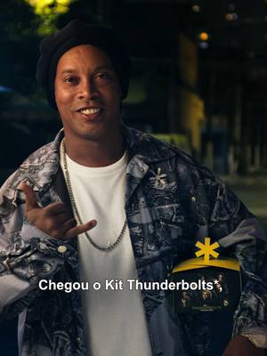 A post by @ronaldinho on TikTok caption: Aah, Marvel Brasil… tá deixando a gente sonhar com essa coleção irada!!! Pena que essa foi só primeiro de abril kkkkk 🤣🤙🏾🍔 #Thunderbolts*, da Marvel Studios, 1º de maio nos cinemas. (Uma #Publi pra um filme raiz tinha que ser em uma lanchonete raiz, né?)