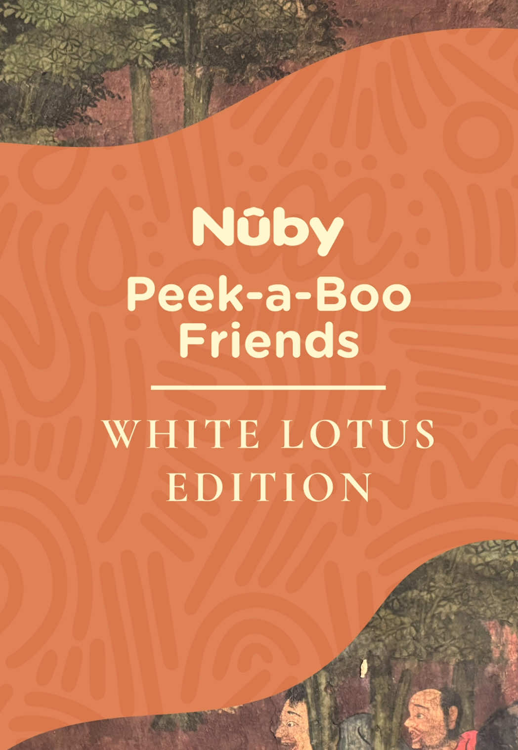 A post by @nuby on TikTok caption: You asked, we delivered! WELCOME to the White Lotus edition of our Peek-A-Boo Friends Plush Toy! With all of your fave audio snippets from the hit series, your baby will without a doubt be the talk of the tots.  For a limited time, while supplies last.  #thewhitelotus #piperno #whitelotus #parkerposey #momlife #babytok #babyessentials #babylove #babytiktok #babyfunny #AprilFools @The White Lotus @TODAY Show @HBO  Music: Aleckoff- Joyful exotic India