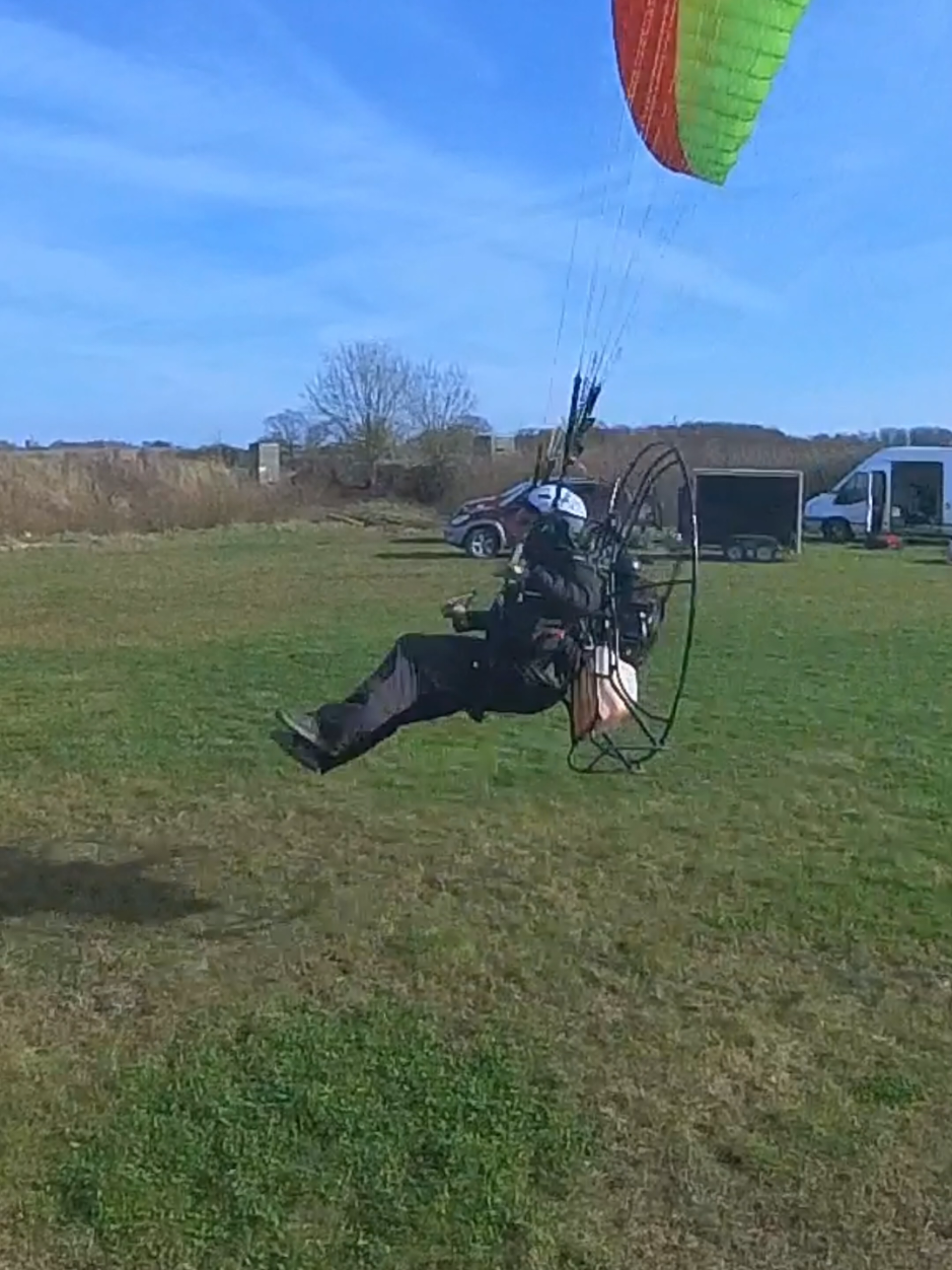 A post by @jacko_oo on TikTok caption: All the gear and no idea. Powered by #ADHD Wind and Sugar. #paramotor #adhdtiktok #adhdmademedoit #reviews #ppg #flying 
