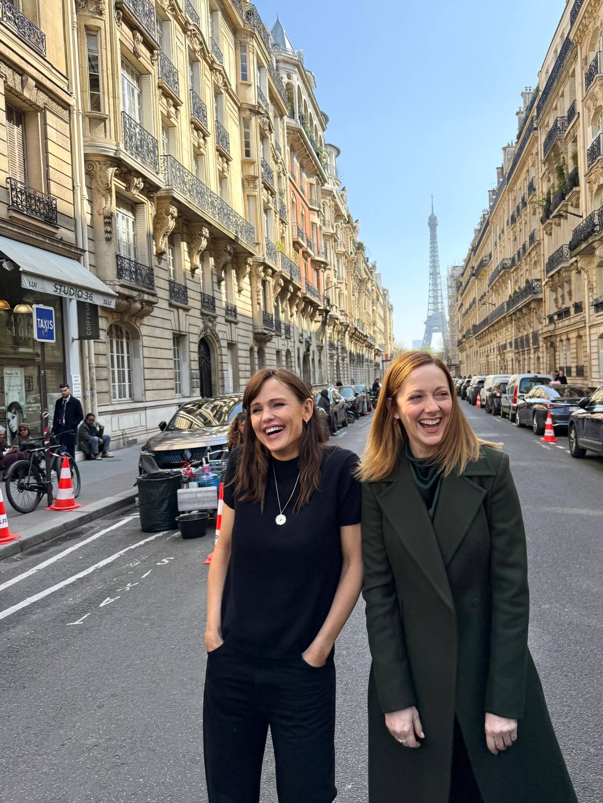 A post by @jennifergarner on TikTok caption: Jen & Judy in Paris. #TheLastThingHeToldMe