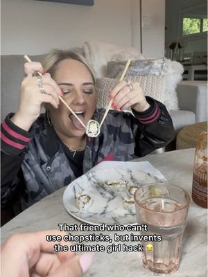 A post by @heartlynrae on TikTok caption: She did not just pull that from her hair and eat with it.. omg #foryou #food #funny #viral 