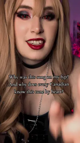 A post by @alycas_cosplay on TikTok caption: This one goes out to my Canadian followers | #cosplay #alycascos #deathnote #deathnotecosplay #misaamane #misaamanecosplay #canada🇨🇦 