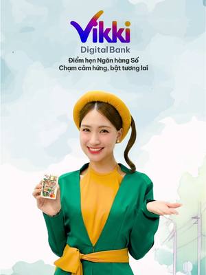 A post by @hoaminzy_hoadambut on TikTok caption: Người đẹp ơi đã có bộ đôi bling bling từ Vikki Bank chưa nào Thẻ VikkiGO, đi Metro, mua sắm vạn deals hời! #Vikki #VikkiDigitalBank #VikkiGo #TietkiemVikkiTrungVangKy 