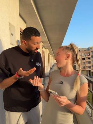 A post by @mostafashaabanofficial on TikTok caption: ازول مين انتى متاكدة انك اجنبية 😨🤣 #مصطفى_شعبان_وكريستينا #كرستينا_مصطفى #مصطفى_كريستينا 
