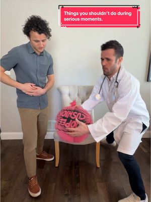 A post by @daniel.labelle on TikTok caption: Things you shouldn’t do during serious moments.