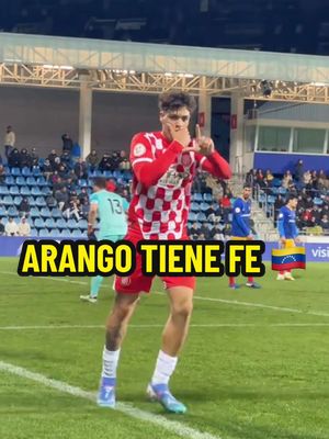 A post by @gironafc on TikTok caption: 🎯 MANO TENGO FEEEEE 🤩 #Arango #ArangoJr #CopaCat #AndorraGirona #Vinotinto #ManoTengoFe 