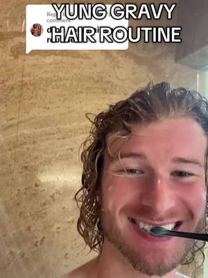 A post by @yunggravy on TikTok caption: gravy hair routine 🫡 new and improved #freegravy 