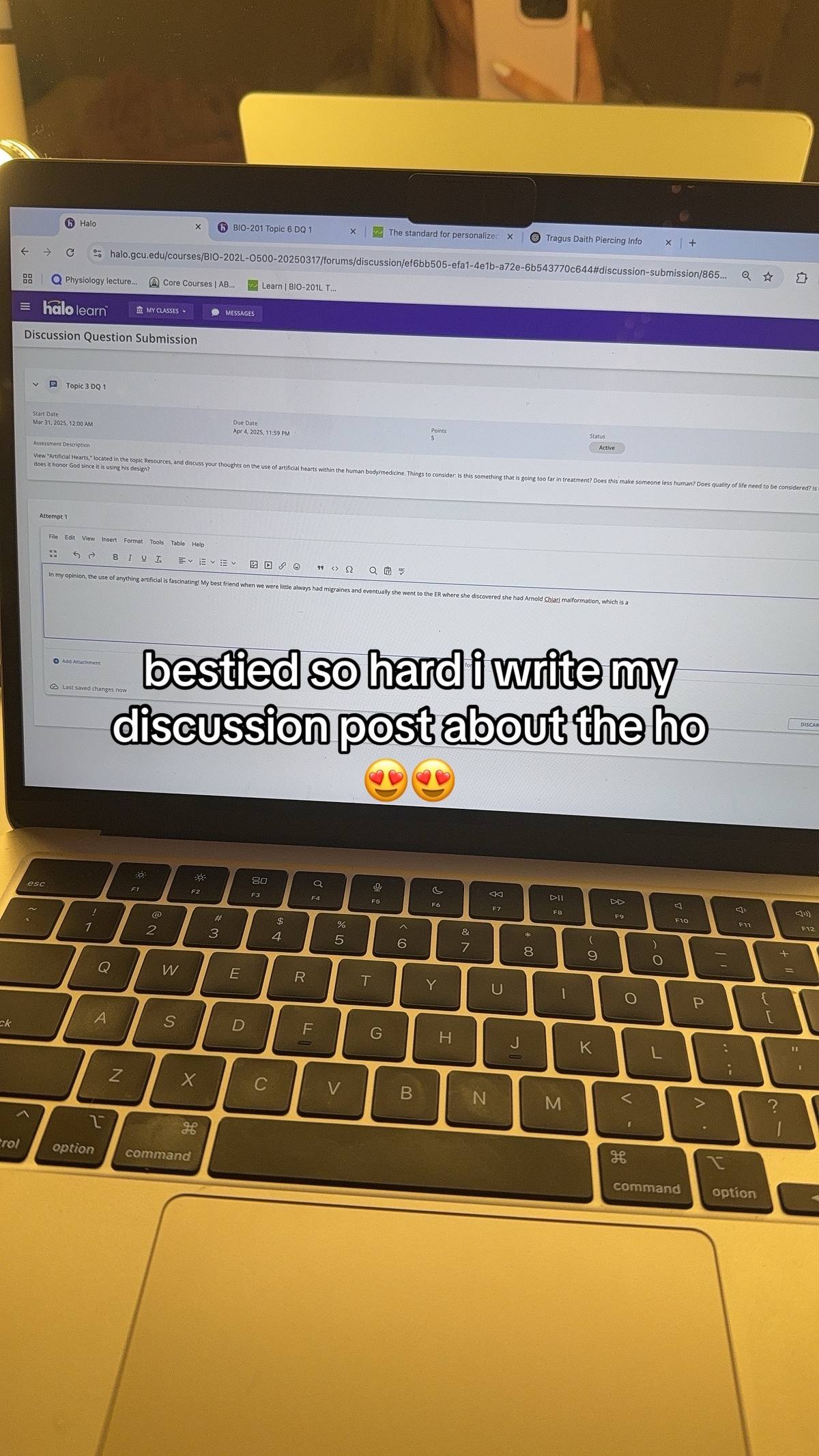 A post by @aamanddda on TikTok caption: @greta thanks ill probs get a good grade bc you have a rare brain 