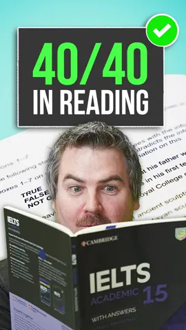 A post by @ieltsadv on TikTok caption: Learn strategies, tips, and tricks to score higher on IELTS Reading—for free!