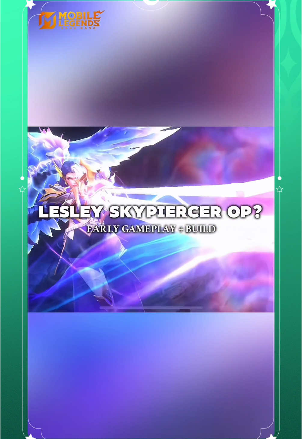 A post by @mobilelegends_id on TikTok caption: Apa bener Lesley Skypiercer op? 🤔 #mlbb #mobilelegends #mobilelegends_id #serubarengmlbb #samasamamain #lesleymlbb 