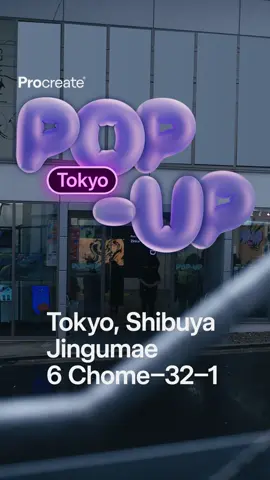 A post by @procreate on TikTok caption: Konnichiwa Tokyo 👋  If you’re in town, come by for the ultimate Procreate experience at our pop up!  3-6 April 11AM - 8PM 6-32-1 Jingumae, Shibuya, Tokyo #Procreate 