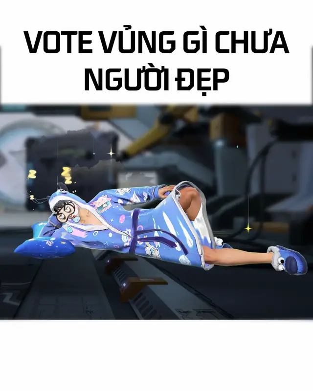 A post by @freefirevnofficial on TikTok caption: Nói chứ… vote đi em, không vote ad “suy”… #SK_REVt32025_ff #freefire #gameverse #gaming 