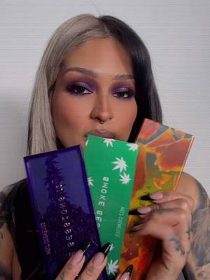 A post by @lora.arellano on TikTok caption: It’s my favorite month 💚 Bustin out looks in my fave 420 palettes  @meltcosmetics  #meltcosmetics #meltsmokesessions #melt420 #makeupartist #latinamakeup #alttok #smokyeye #fyp #foryoupage #makeuptutorial #makeupartists #greenshadow #grungeeyeshadow #grungemakeup 