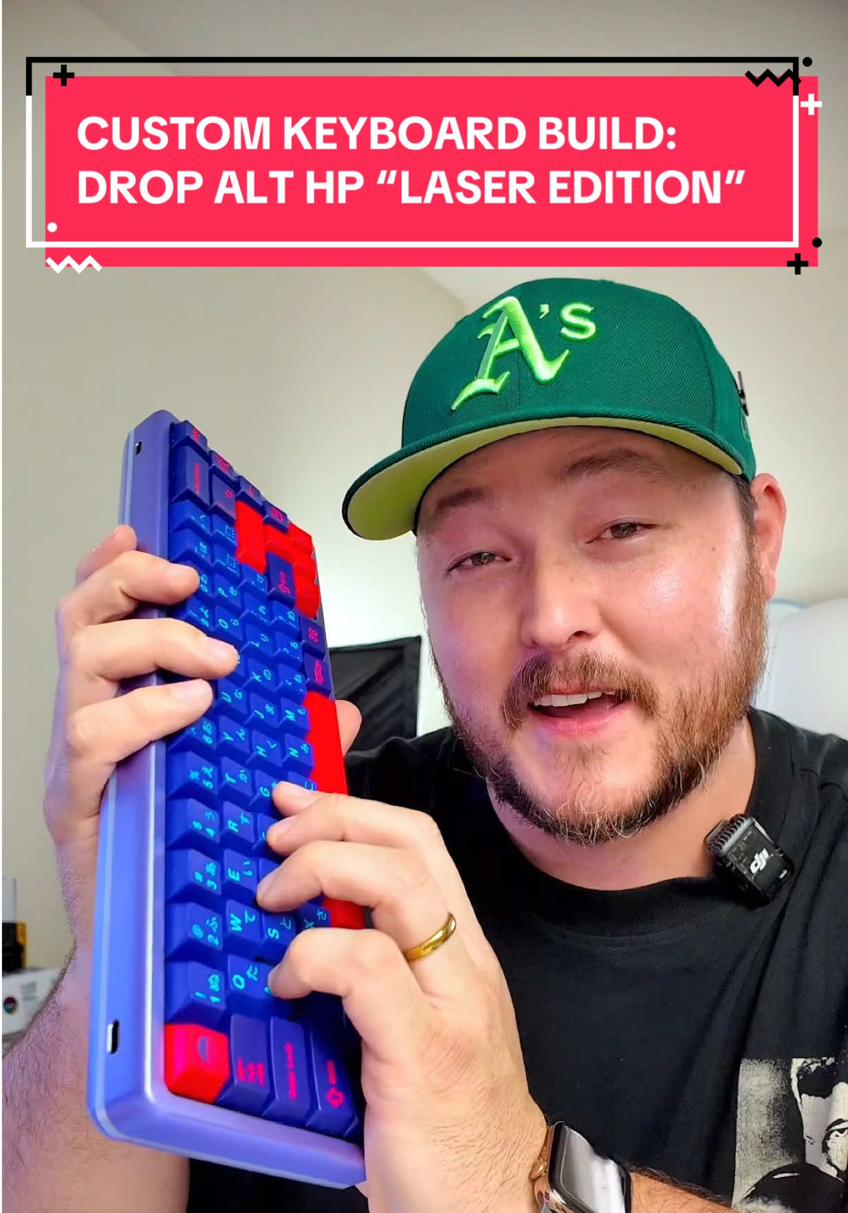 A post by @hapathunder on TikTok caption: Build a Custom Mechanical Keyboard with me: @DROP Laser Edition - ALT High Profile Case | Phantom Stabilizers | Durock Shrimp T1 Tactile Switches | GMK Laser 🤩⌨️ #keyboard #customkeyboard #mechanicalkeyboard #keyboardbuild #keebtok #keeb #tech #techtok