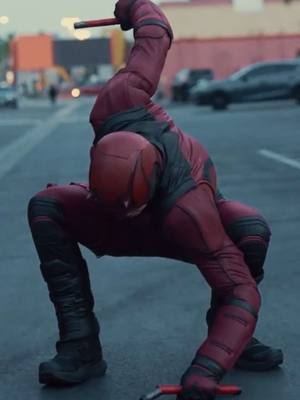A post by @alex.stemp on TikTok caption: Daredevil trades me his fit… #FitSwap with @Caleb Weeks #cosplay #daredevil #marvelstudios 