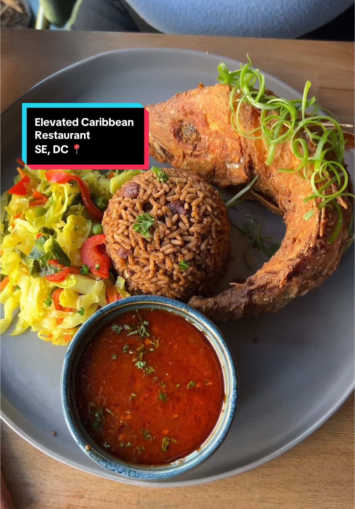 A post by @dasseats on TikTok caption: This spot is BOMB @Sapodilla’s 🌴 Black women owned, authentic Caribbean food, quality drinks w/ ingredients sourced from the islands & 2 beautiful floors at their DC location!  They also have live music on Fridays w/ specials & weekend brunch 🔥  Perfect for the date nights, happy hours, girls night out, and even large parties!  #dcrestaurants #dchappyhour #dmvtiktok #dmvfoodie 