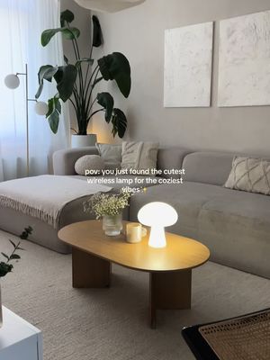 A post by @siefshome on TikTok caption: in love with this cute @Joii Design mushroom lamp✨ #homedecor #joiidesign #mushroomlamp #cozylighting #lighting #cozyhome #aesthetichome #aesthetic 