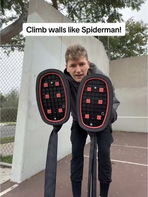 A post by @drewdirksen on TikTok caption: Spiderman Wall Climbing Tools 🤯 @Andreas Alfaro 