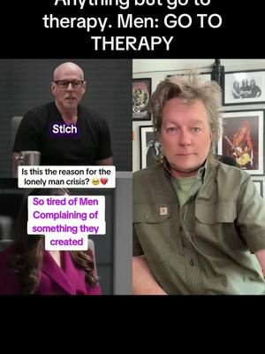 A post by @mdg650hawk7thacct on TikTok caption: #duet with @Angel Anything but go to therapy. Men: GO TO THERAPY