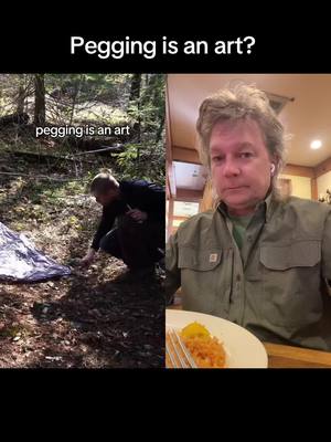 A post by @mdg650hawk7thacct on TikTok caption: #duet with @Connor | Outdoors Pegging is an art? 