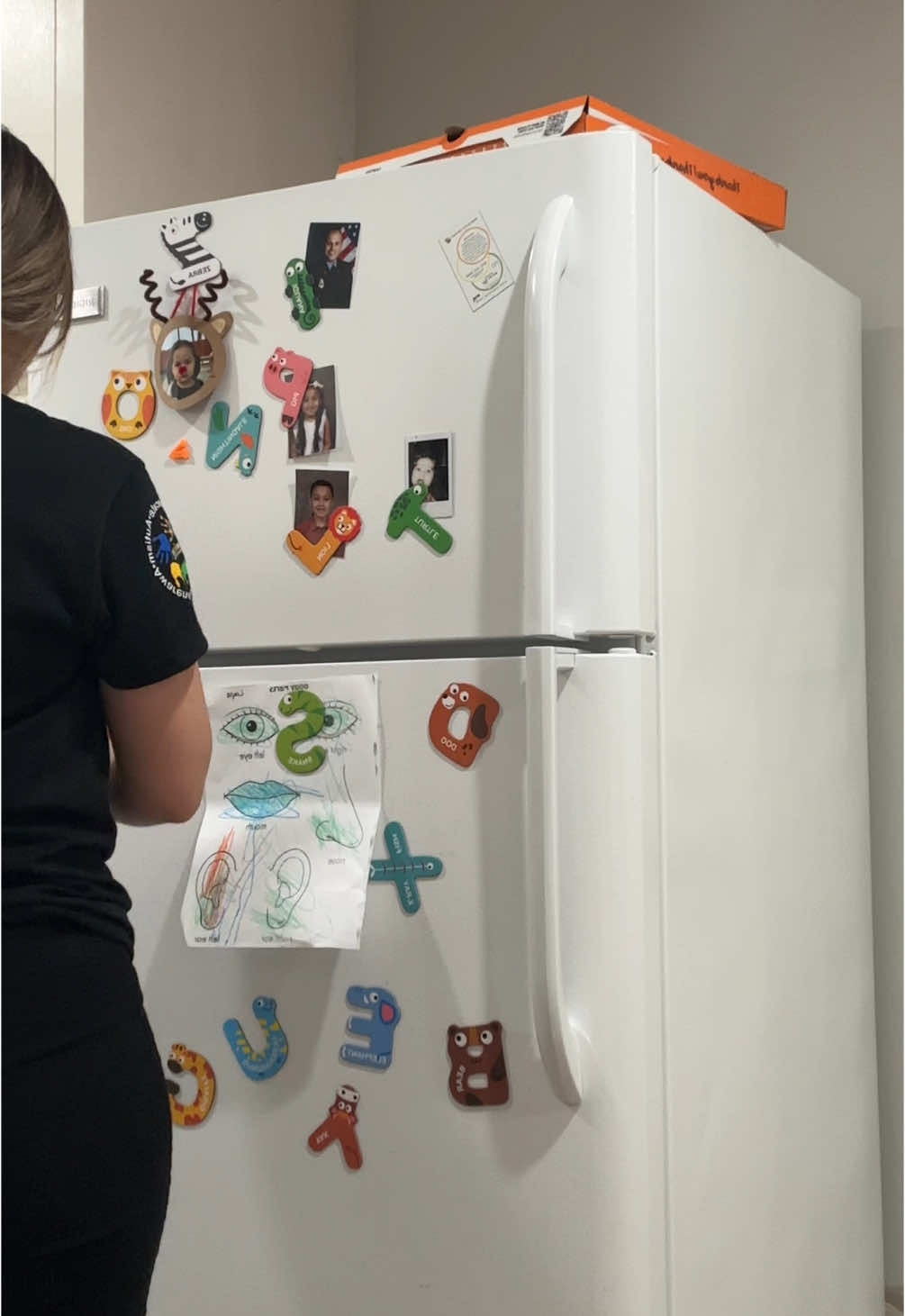 A post by @itsmirna on TikTok caption: Changing up Laylas fridge 🤩 miss girl was not feeling it today so she did not make an appearance lol