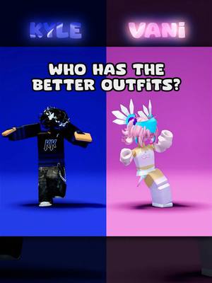 A post by @kreativekyle on TikTok caption: Who has the better Roblox outfits? 💅 tc:me W/@vani #roblox #robloxtrend #robloxedits #robloxfyp #fyp #kreativekyle #vanilbean 