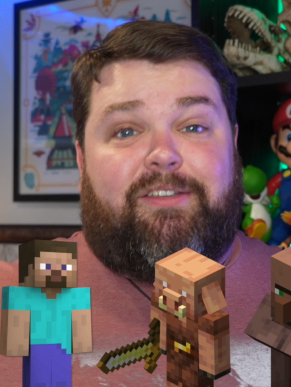 A post by @brianhullsvoice on TikTok caption: Creating Voices For Minecraft Characters #impressions #voiceimpressions #Minecraft #minecraftmovie