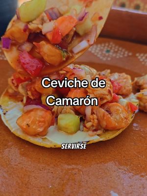 A post by @cocineroenproceso on TikTok caption: ¡Ceviche de Camarón! #yosoycocinero #recetas #recetasmexicanas #comidamexicana #recetafacil #ceviche 