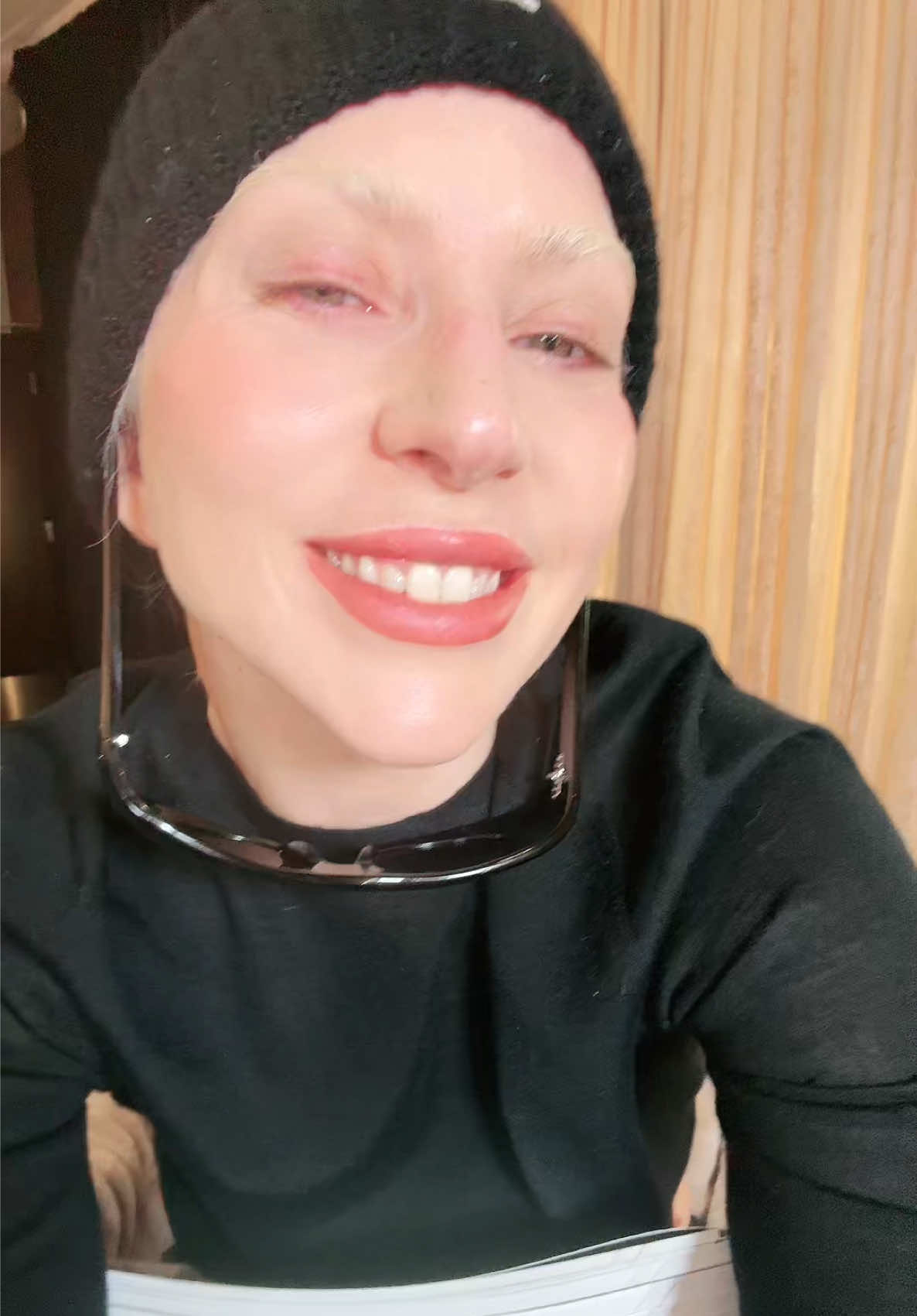 A post by @ladygaga on TikTok caption: NO FEAR is the motto right now 🖤