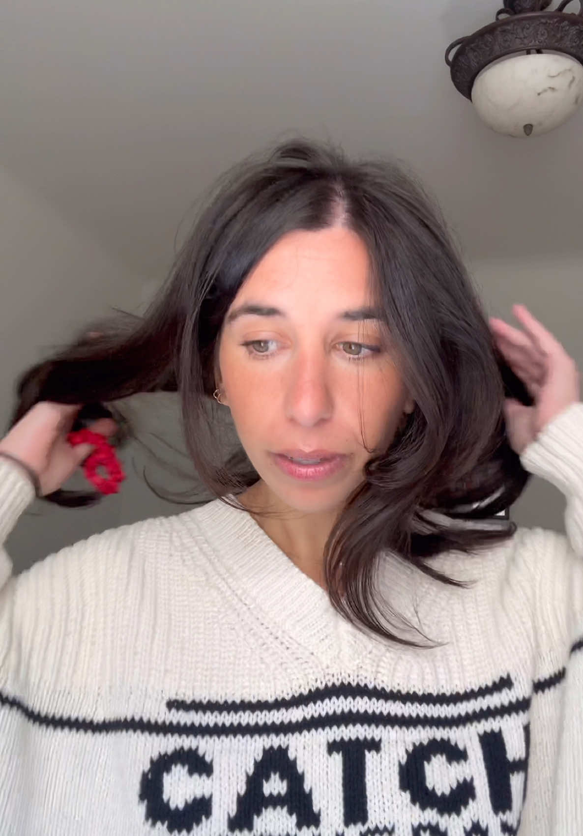 A post by @ladyefron on TikTok caption: Big hair energy today thanks to my peptide plumping volume spray & Rachel season 3 @LolaVie @Ulta Beauty #lolaviepartner 