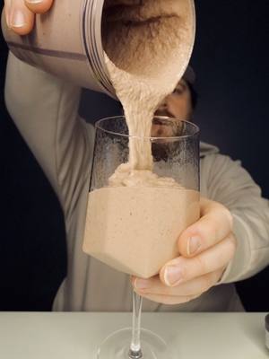 A post by @mukbangmaxwell on TikTok caption: Viral Dubai chocolate+ Strawberry but it's a smoothie? #foodtok #asmr also you must follow @katie 2 if you don't already 