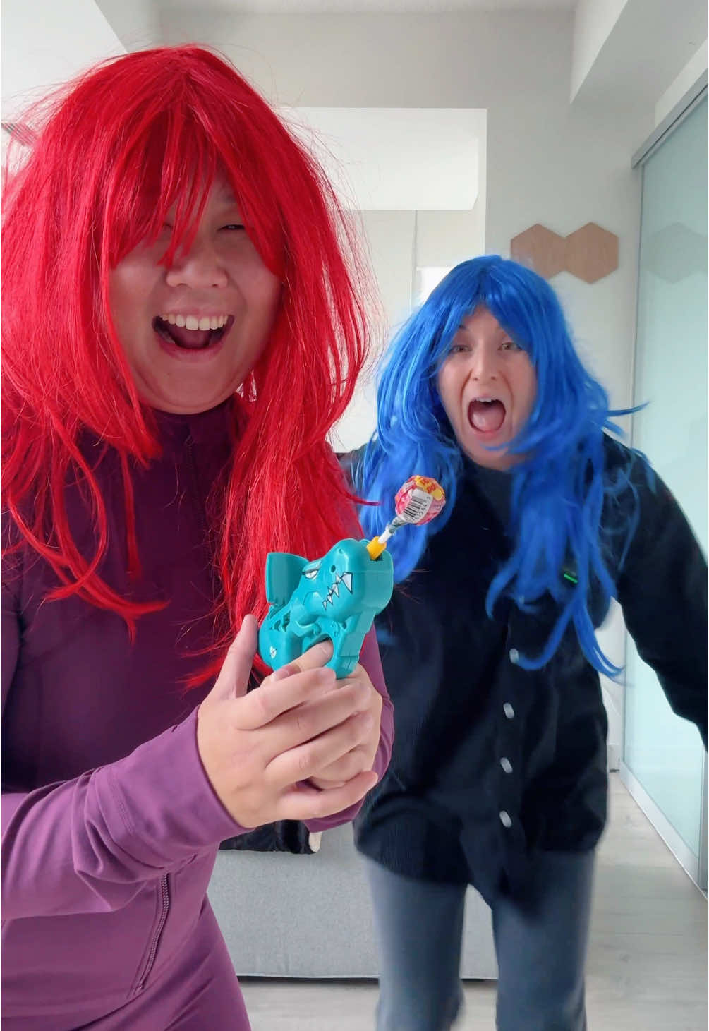 A post by @sophiakiddbeatz on TikTok caption: We acted like each other for a day 😱😂💀 Search Glowmode on SHEIN and use code gm15Sophia #Glowmode #Glowmodejacket #leggings #Glowmodeleggings #OOTD #gym #comedy #prank #beatbox #fyp #foryou
