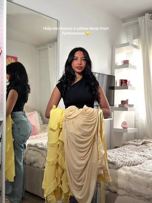 A post by @mya.salma on TikTok caption: yellow dress inspo @Fashion Nova 💛🌼