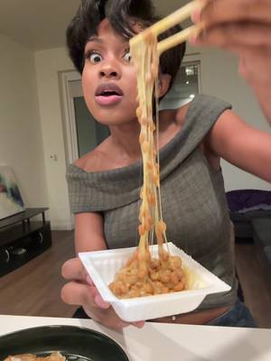 A post by @jalykasmith on TikTok caption: I ❤️ Natto. #natto #eatwithme #ilovefood #mukbang 