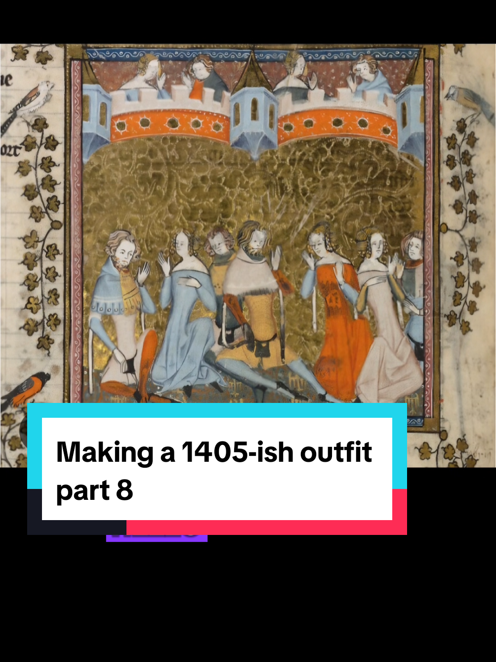 A post by @magpie6493 on TikTok caption: Pretty tired today and glad that I recorded some videos earlier.  #wip #medieval #medievaltiktok #history #historicalreenactment #reenactment 