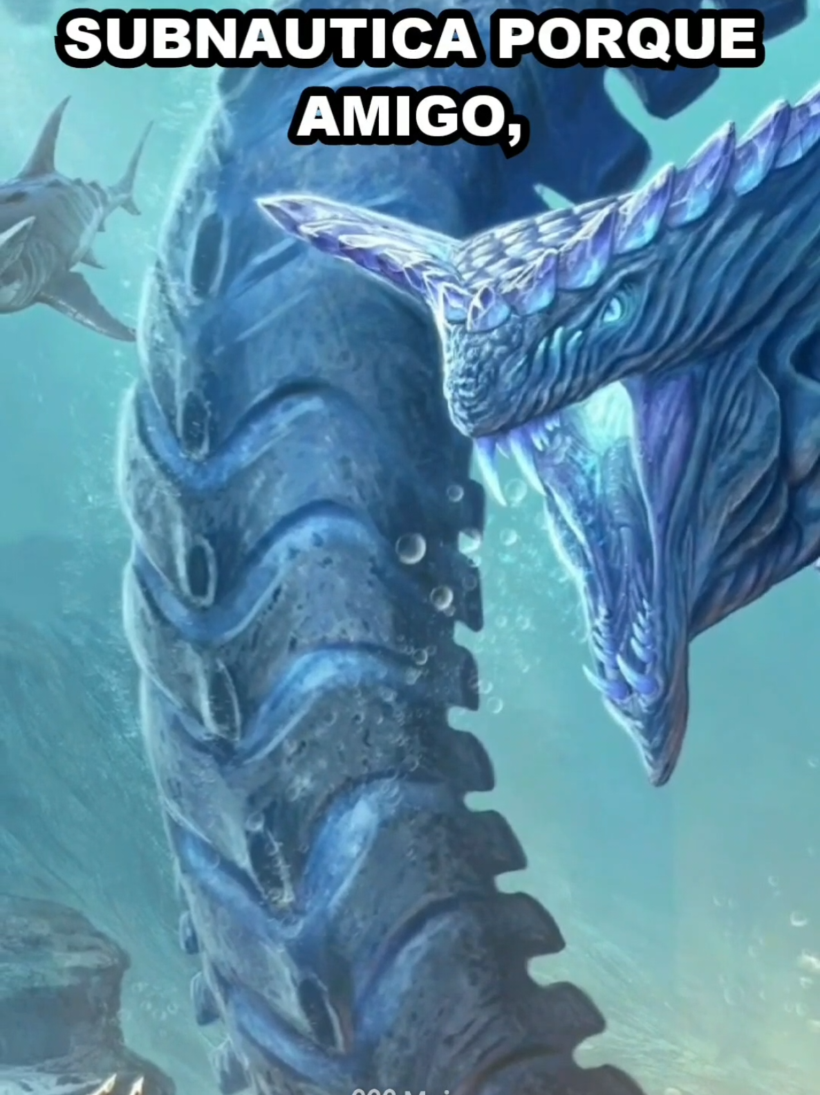 A post by @lavelociblue on TikTok caption: AQUATICA Nuevo DLC ARK Survival EVOLVED con trailer hecho con IA🤣 PARTE 2 #lavelociblue #arkascended #gamingentiktok🎮  #aquatica